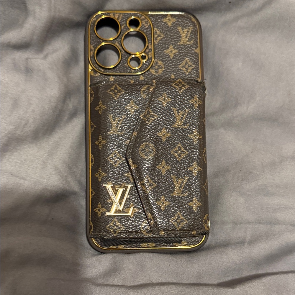 Louis Vuitton Monogram Brown Phone Case with Card Slot